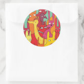 Frische Tiere Runder Aufkleber (Tasche)