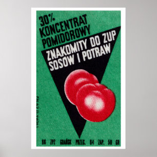 Frische Tomaten - Matchbox-Druck - Tschechische Wa Poster