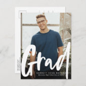 Frische trendige Abschluss-Einladung Postkarte (Vorne/Hinten)