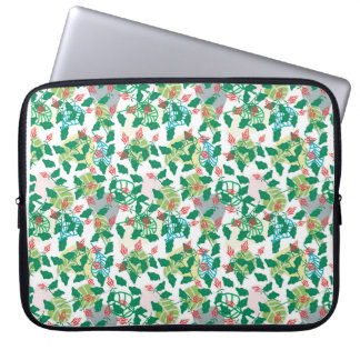 Frische tropische blättrige Floraldesign Laptopschutzhülle