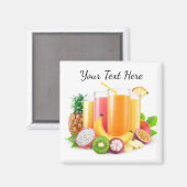 Frische tropische Säfte Magnet (Vorderseite/Rückseite)