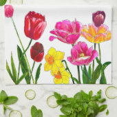 Frische Tulpen-Küchentücher Geschirrtuch (Gefaltet)