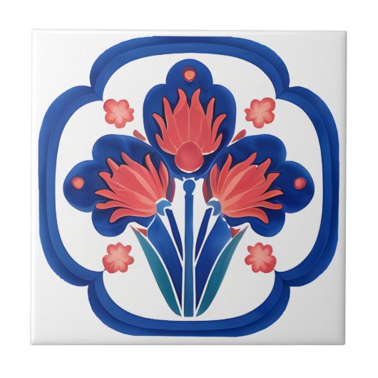 Frische türkische Iznik Keramik Tile Fliese (Vorderseite)