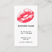 Frische und elegante Rosa Lippen Makeup Artist Visitenkarte (Rückseite)