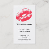 Frische und elegante Rosa Lippen Makeup Artist Visitenkarte (Rückseite)