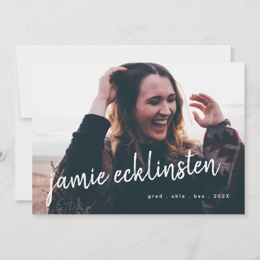 Frische und fette Skriptbezeichnung "2 Foto" Ankündigung (Vorderseite)