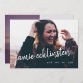 Frische und fette Skriptbezeichnung "2 Foto" Ankündigung (Vorne/Hinten)