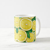 Frische und gemütliche Lemons Kaffeetasse (VorderseiteRechts)
