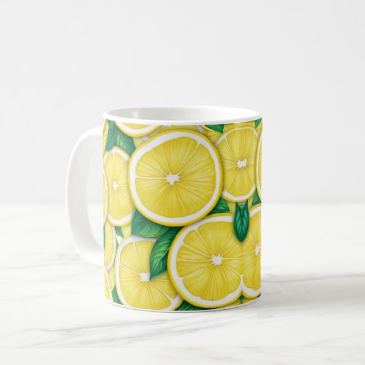 Frische und gemütliche Lemons Kaffeetasse (Vorderseite Links)