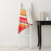 Frische und helle Rot- und Gelbstreifen Sherpadecke (Beispiel)