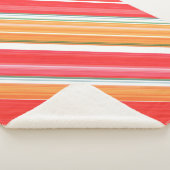 Frische und helle Rot- und Gelbstreifen Sherpadecke (3/4)