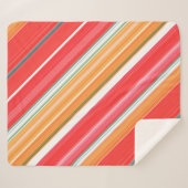 Frische und helle Rot- und Gelbstreifen Sherpadecke (Vorderseite (Horizontal))