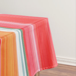 Frische und helle Rot- und Gelbstreifen Tischdecke