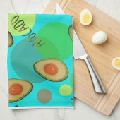 Frische und lustige Avocadomuster Geschirrtuch (Viertel Falte)