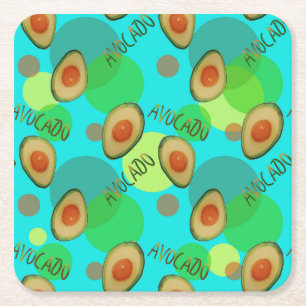 Frische und lustige Avocadomuster Rechteckiger Pappuntersetzer