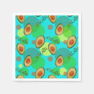 Frische und lustige Avocadomuster Serviette