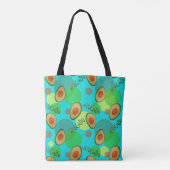 Frische und lustige Avocadomuster Tasche (Rückseite)