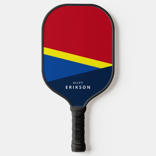 Frische und moderne Streifen mit Individuelle Name Pickleball Schläger (Vorderseite)