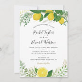 Frische und rustikale Lemon Hochzeit Einladung (Vorderseite)