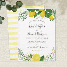 Frische und rustikale Lemon Hochzeit Einladung