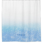 Frische und saubere, klare blaue Wasserkante Duschvorhang (Vorderseite)