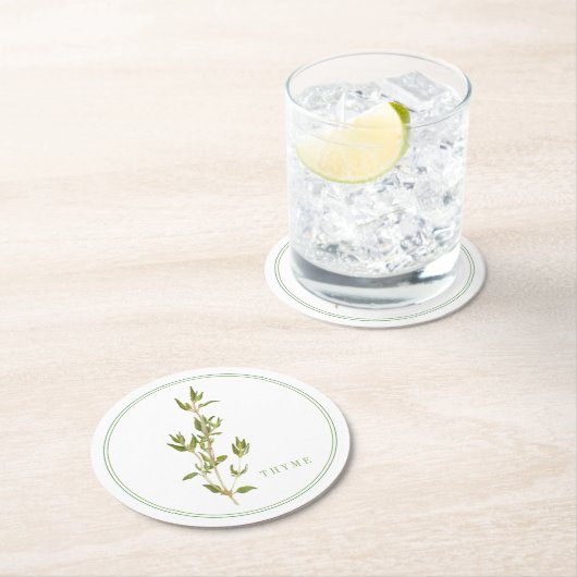 FRISCHE Untersetzer mit THYME Round Paper (+text) (Vor Ort)
