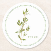 FRISCHE Untersetzer mit THYME Round Paper (+text) (Vorderseite)
