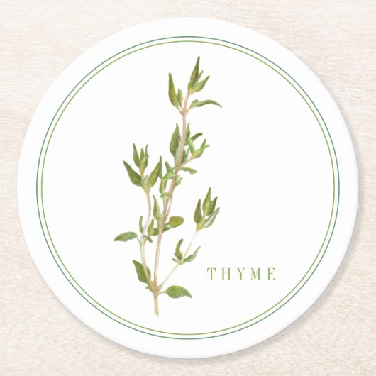 FRISCHE Untersetzer mit THYME Round Paper (+text) (Vorderseite)