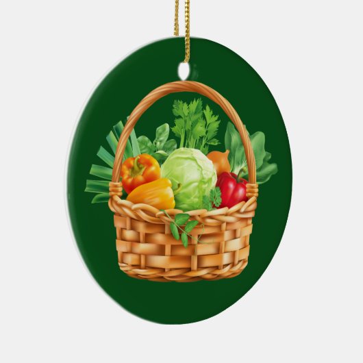 FRISCHE VEGETABLES BASKET KERAMIKORNAMENT (Rechts)