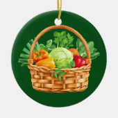 FRISCHE VEGETABLES BASKET KERAMIKORNAMENT (Vorne)