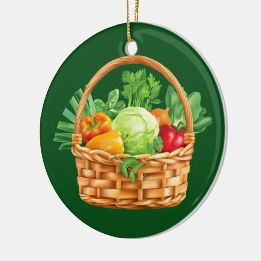 FRISCHE VEGETABLES BASKET KERAMIKORNAMENT (Links)