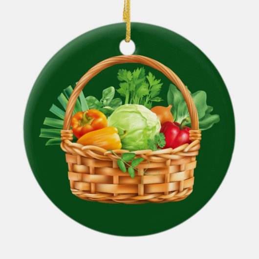 FRISCHE VEGETABLES BASKET KERAMIKORNAMENT (Hinten)