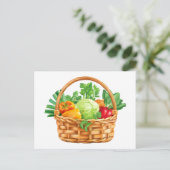 FRISCHE VEGETABLES BASKET POSTKARTE (Stehend Vorderseite)