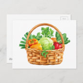 FRISCHE VEGETABLES BASKET POSTKARTE (Vorne/Hinten)