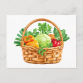 FRISCHE VEGETABLES BASKET POSTKARTE (Vorderseite)