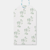 Frische Vegetation Moderne Aquarell Gastgeschenk H Geschenkanhänger (Rückseite)