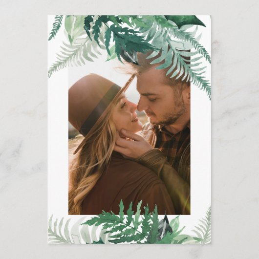 Frische Vegetation Moderne Wasserfarbe Save the Da (Rückseite)