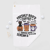 Frische Verliebte Kaffee Halloween Golfhandtuch (Insitu)