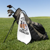 Frische Verliebte Kaffee Halloween Golfhandtuch (Gras)