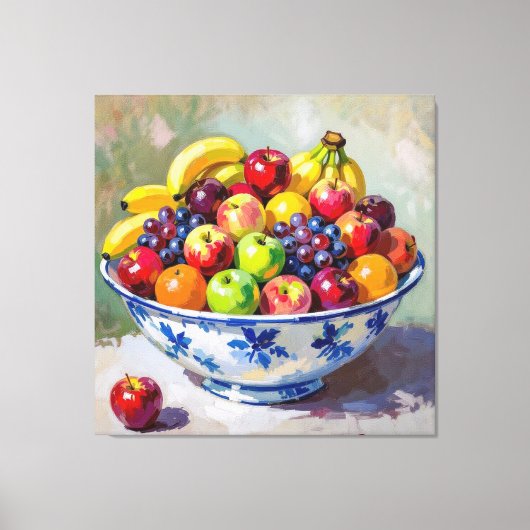 „Frische Vielfalt – Die Kraft des Obstes“ Leinwanddruck (Vorderseite)