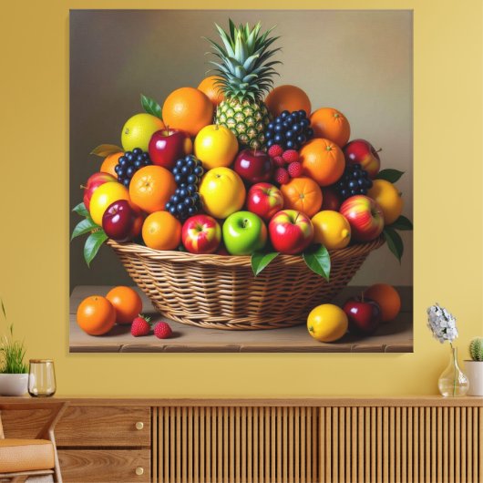 „Frische Vielfalt – Die Kraft des Obstes“ Leinwanddruck (Insitu (Wohnzimmer))