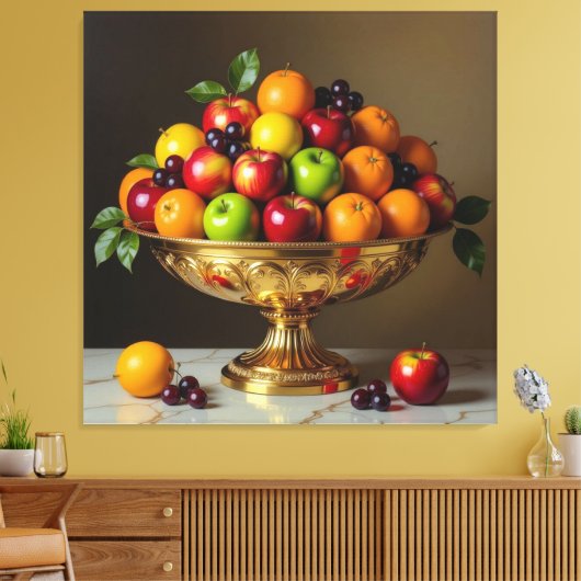 „Frische Vielfalt – Die Kraft des Obstes“ Leinwanddruck (Insitu (Wohnzimmer))