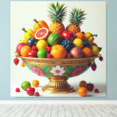 „Frische Vielfalt – Die Kraft des Obstes“ Leinwanddruck (Insitu (Holzboden))