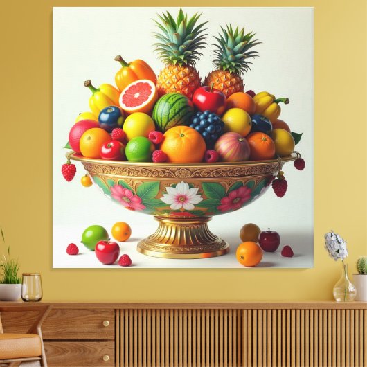 „Frische Vielfalt – Die Kraft des Obstes“ Leinwanddruck (Insitu (Wohnzimmer))