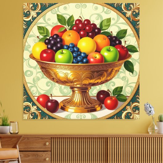 „Frische Vielfalt – Die Kraft des Obstes“ Leinwanddruck (Insitu (Wohnzimmer))
