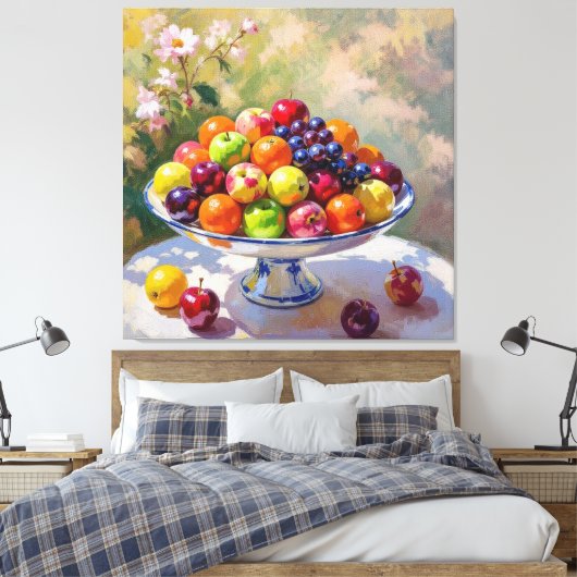 „Frische Vielfalt – Die Kraft des Obstes“ Leinwanddruck (Insitu (Schlafzimmer))