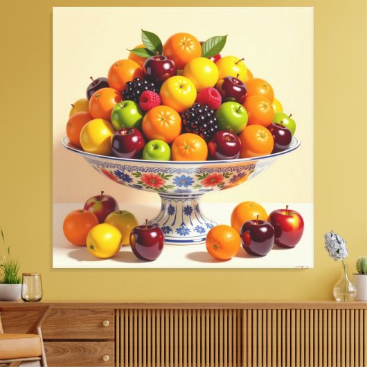 „Frische Vielfalt – Die Kraft des Obstes“ Leinwanddruck (Insitu (Wohnzimmer))