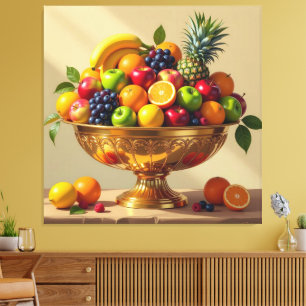 „Frische Vielfalt – Die Kraft des Obstes“ Leinwanddruck