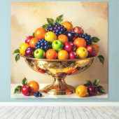 „Frische Vielfalt – Die Kraft des Obstes“ Leinwanddruck (Insitu (Holzboden))