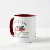 Frische Vintage LKW-Kiefern Tasse (Vorderseite Links)